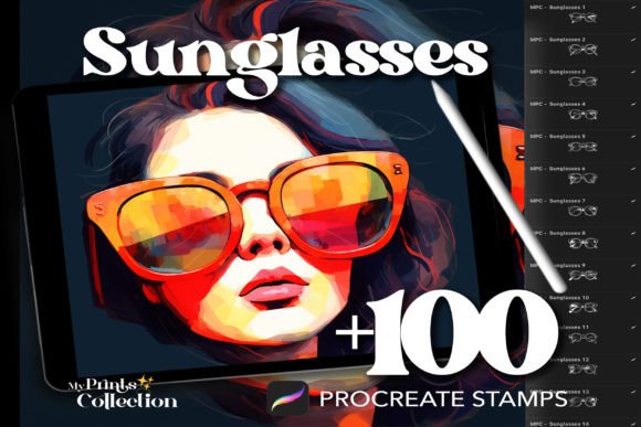 100 Procreate Sunglasses Stamps: Elevate Your Digital Art with Style