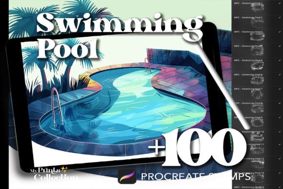100 Procreate Swimming Pool Stamps: A Practical Evaluation for Digital Artists