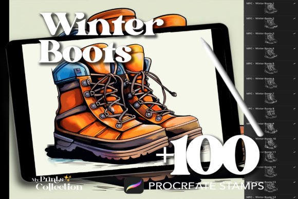 100 Procreate Winter Boots Stamps: A Strategic Asset for Digital Creators