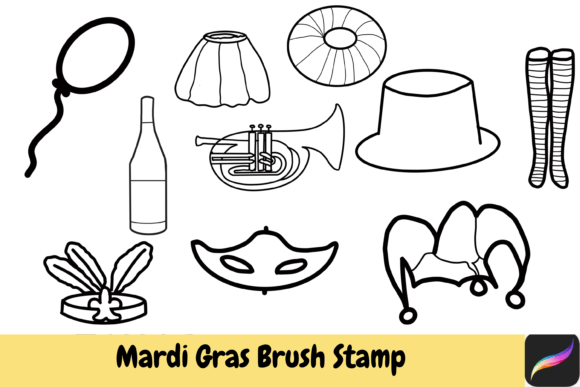 Mardi Gras Hand Drawn Brush Stamp Ipad: Unlock Your Creative Carnival