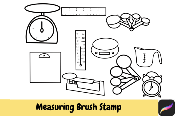 Measurement Brush Stamps Procreate IPAD: Elevate Your Digital Art with Precision