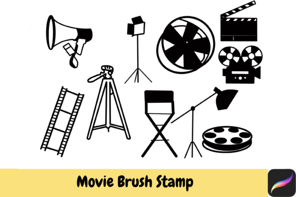 Movie Brush Stamps Procreate IPAD