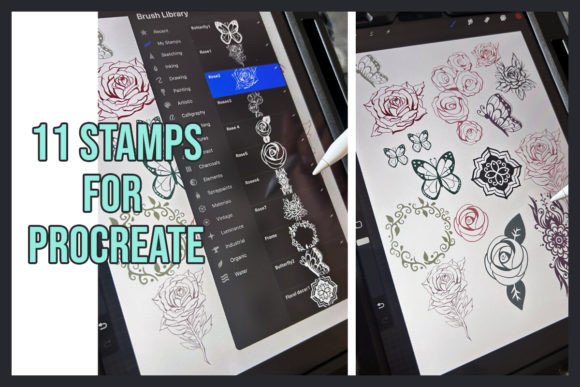 Procreate Roses-Butterflies 11 Stamps: A Practical Guide for Digital Artists