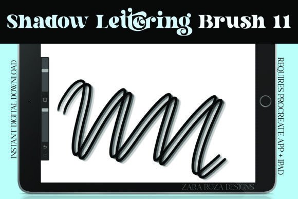 Procreate Shadow Lettering Brush 11