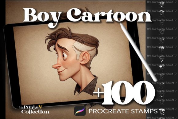 Revolutionizing Digital Illustration with 100 Procreate Head Boy Cartoon Stamps
