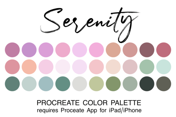 Serenity Procreate Color Palette: Elevate Your Digital Art with Curated Harmony