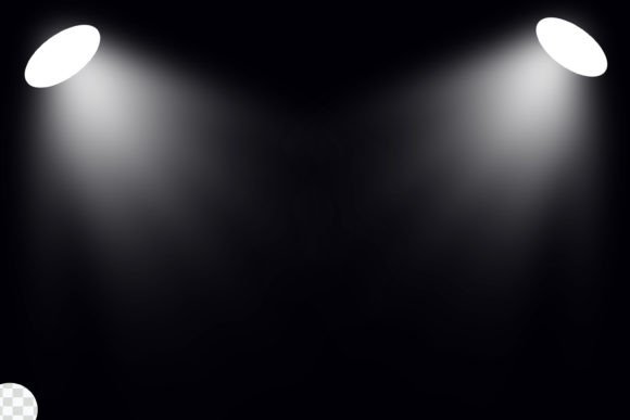 Spotlights on Transparent Background