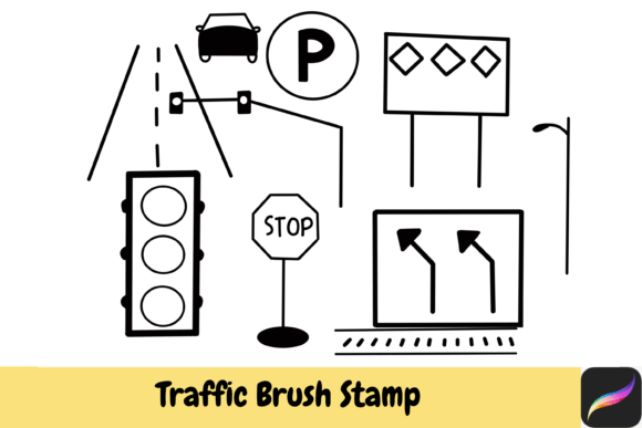 Traffic Brush Stamps Procreate IPAD: Elevate Your Urban Artwork