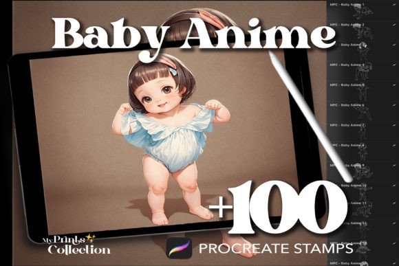Unlock a World of Cuteness: A Guide to 100 Procreate Baby Anime Stamps