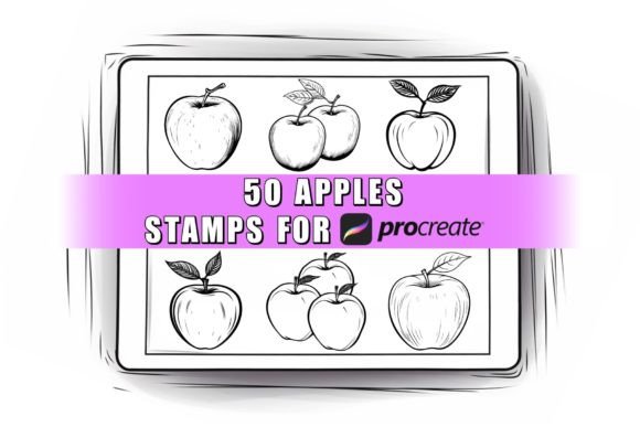Unlocking Culinary Creativity with the 50 Apples Procreate Stamps Brush Collection